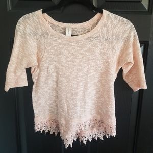 Light Pink Crop Top Shirt
